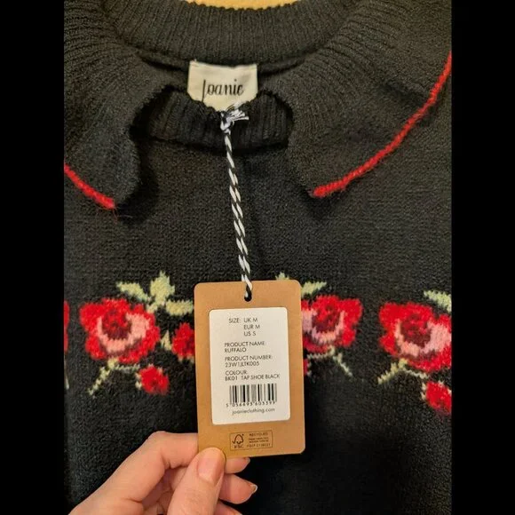 Joanie Brand Ruffalo Frill Collar Knitted Sweater NWT Size US Small - Picture 4 of 4